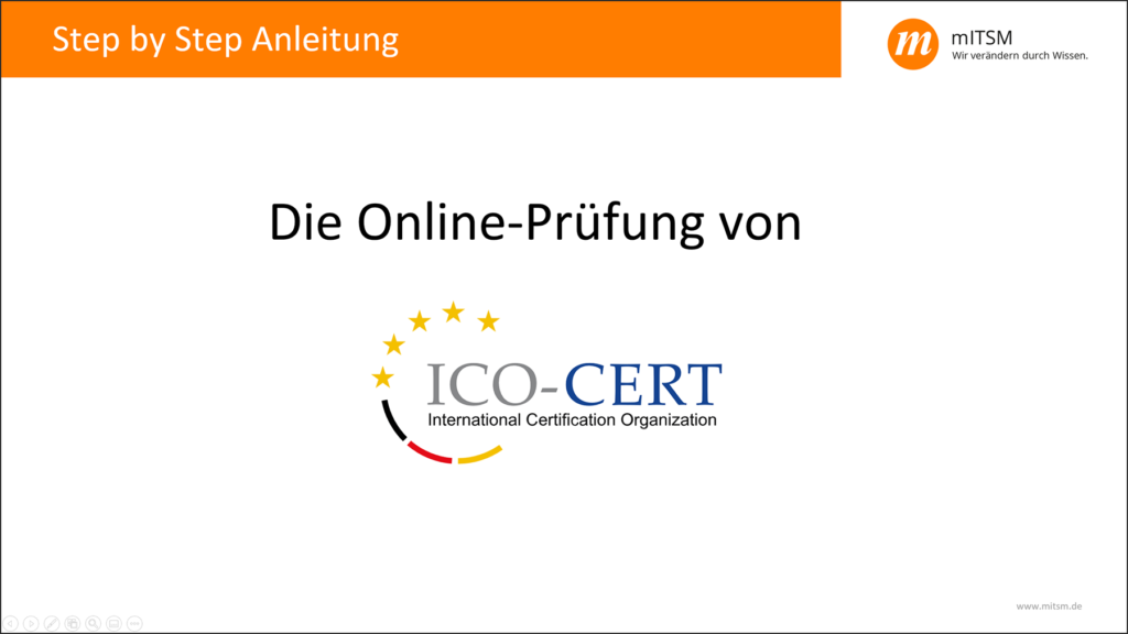 Step-by-Step Anleitung ICO Online Prüfung