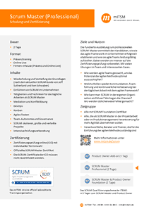 Bild Flyer Scrum Master Schulung & Zertifizierung Download Flyer Scrum Master Schulung & Zertifizierung