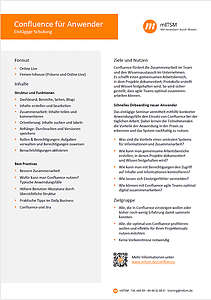 Download Flyer mITSM-Schulung Confluence für Anwender