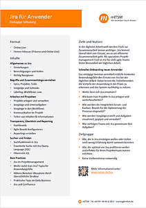 Download Flyer mITSM-Schulung Jira Anwender