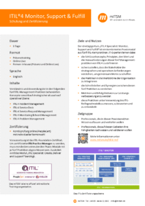 Download Flyer PDF ITIL Monitor, Support & Fulfill
