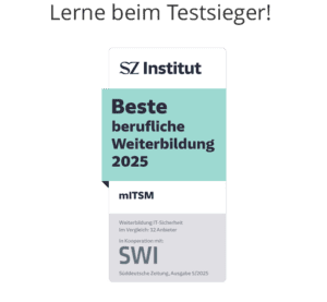 Logo SZ-Testsieger - Link zum Artikel "Beste berufliche Weiterbildung"
