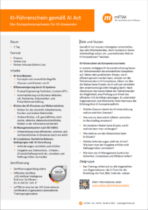 Download Flyer KI-Führerschein Schulung & Zertifizierung