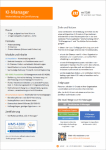 Download Schulungs-Flyer KI-Manager-Schulung und Zertifizierung