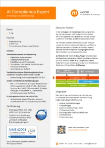 Download Flyer AI Compliance Schulung und Zertifizierung