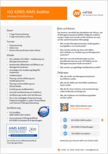 Download Flyer - Schulung AIMS Auditor