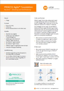 PrINCE2 Agile Schulung und Zertifizierung, Projektmanagement, agile Methoden, Scrum, Kanban.