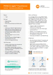 Agile Projektmanagement Schulung PRINCE2 Agile Practitioner, Zertifizierung.