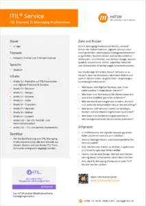 Download Flyer ITIL-Service-Schulung