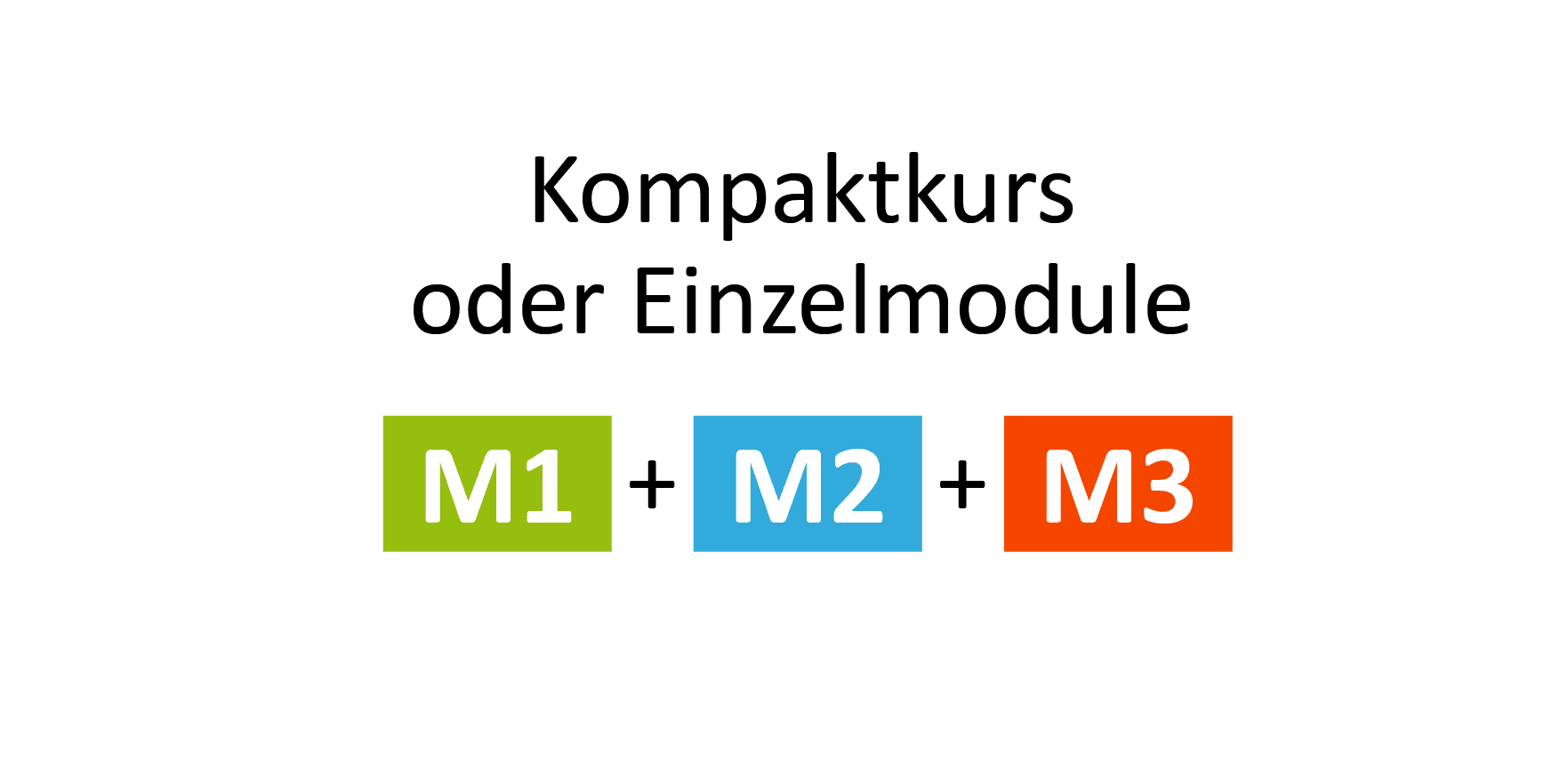 Drei farbige M1, M2, M3 Blöcke für IT-Management und ISO 42001 KIMS Auditor.